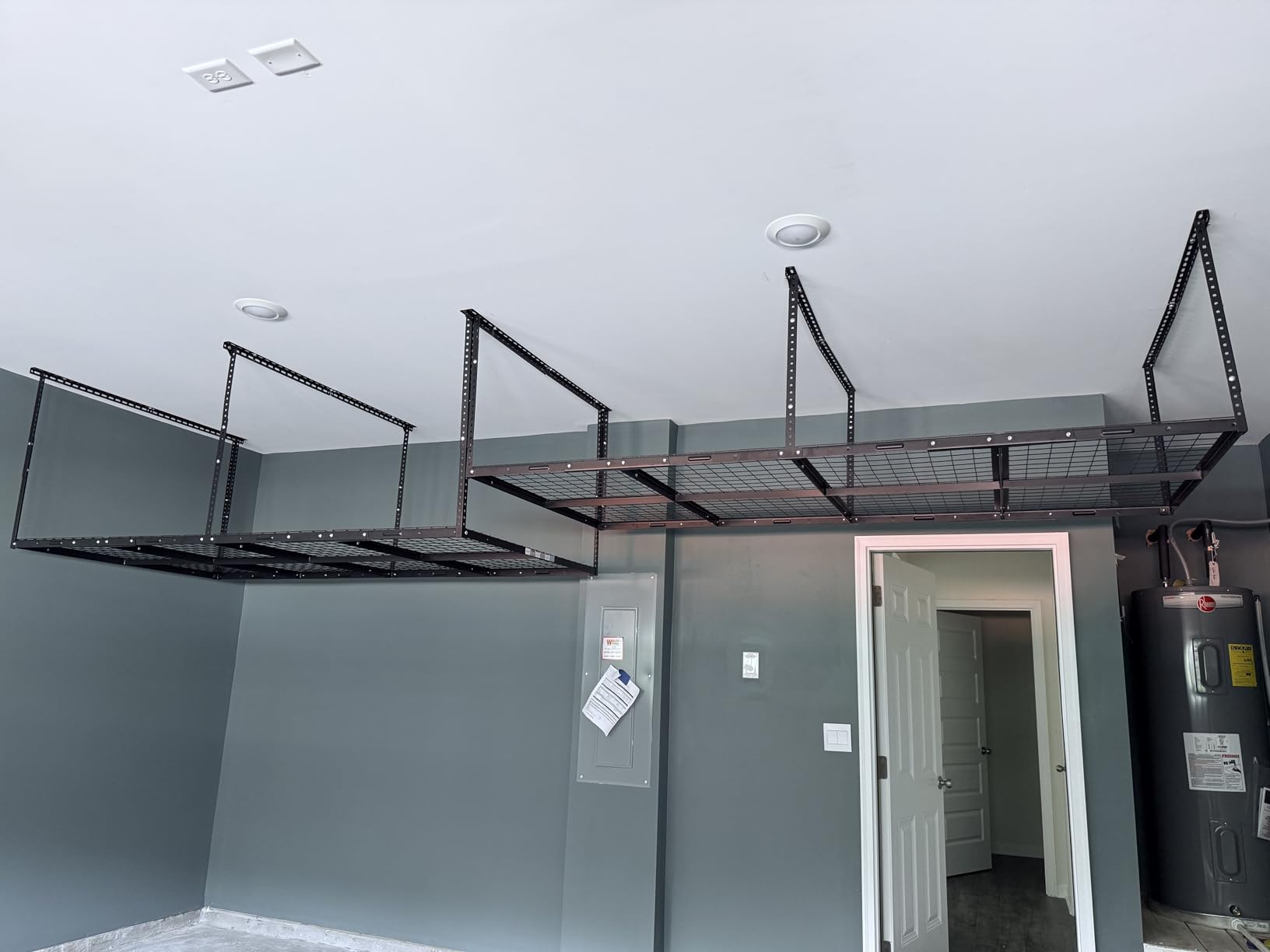 FLEXIMOUNTS 4x8 Overhead Garage Ceiling Storage Rack Organization, Black customer photo 1