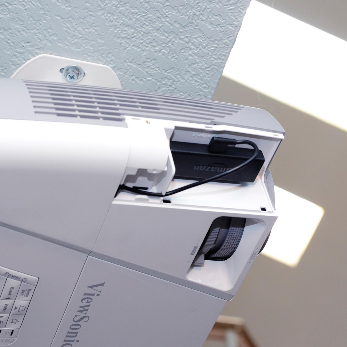 ViewSonic 3200 Lumens Full HD 1080p Shorter Throw Home Theater Projector with 3D DLP and HDMI, Stream Netflix with Dongle (PJD7828HDL) customer photo 2