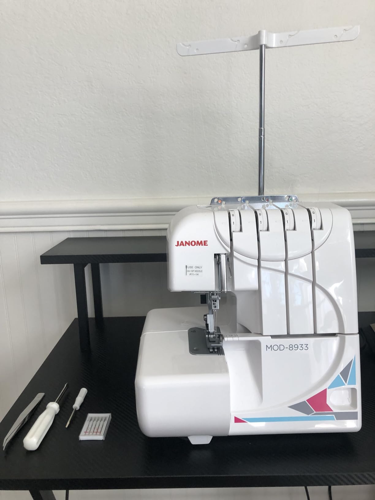 Janome MOD-8933 Serger with Lay-In Threading, 3 and 4 Thread Convertible with Differential Feed customer photo 1