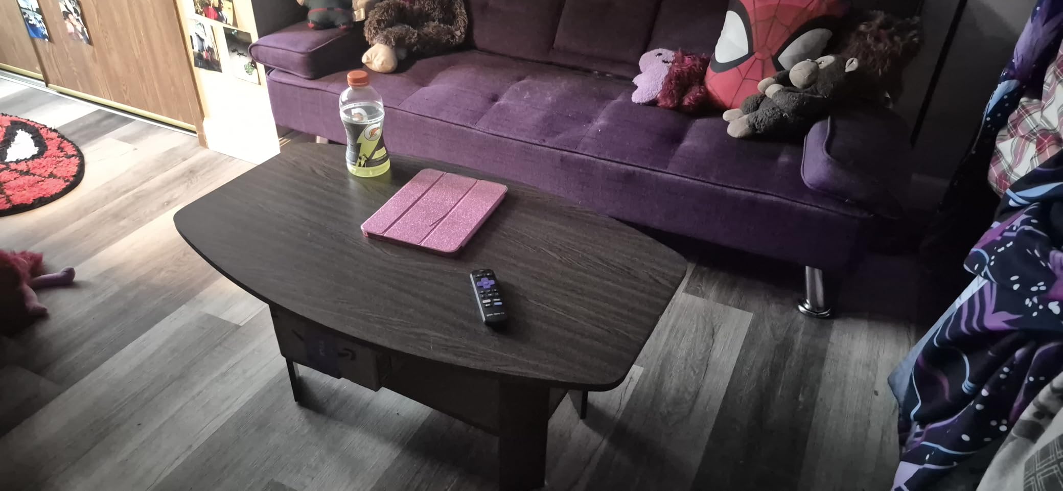 Furinno Simple Design Coffee Table, French Oak Grey/Black customer photo 1