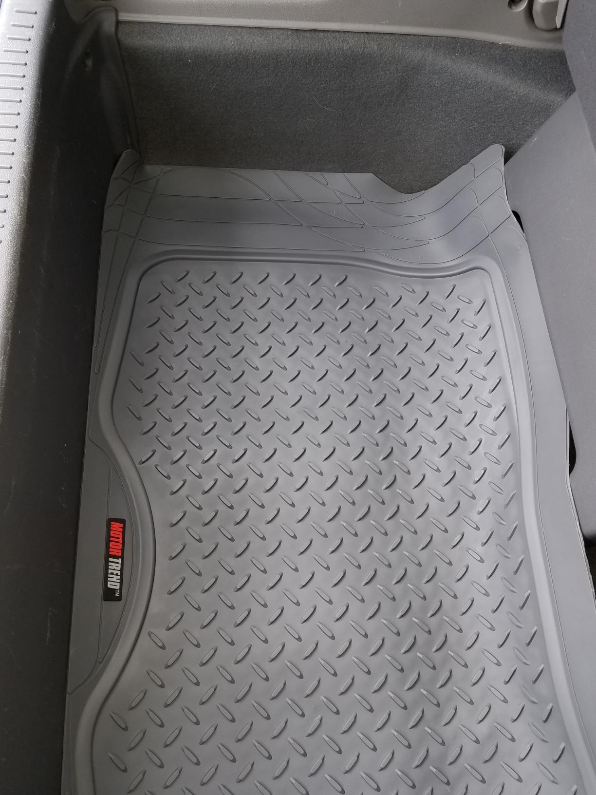 Motor Trend Heavy Duty Utility Cargo Liner Floor Mats for Car Truck SUV, Trimmable to Fit Trunk, All Weather Protection Black 31.5