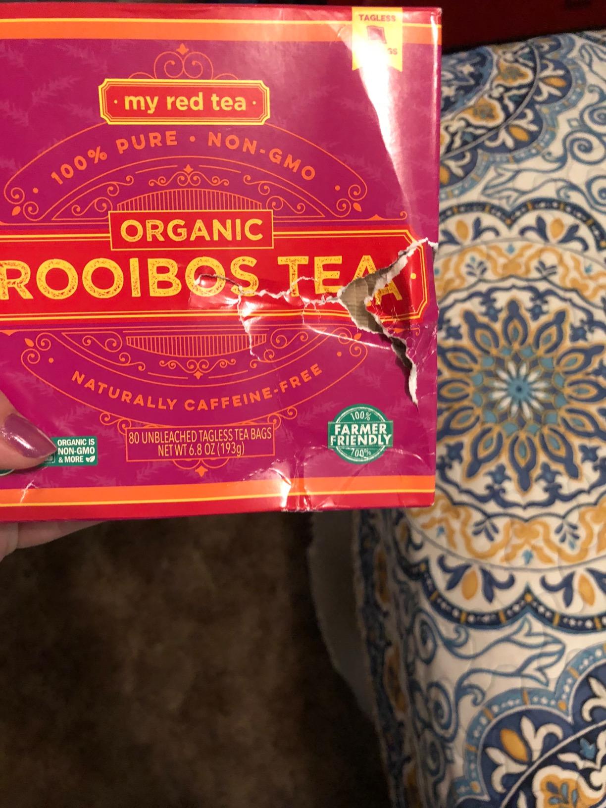 My Red Tea Organic Rooibos Tea Bags - 80 Count - South African Red Bush Tea - USDA Organic, Caffeine Free, Single Origin & Sustainably Farmed - 200g customer photo 2
