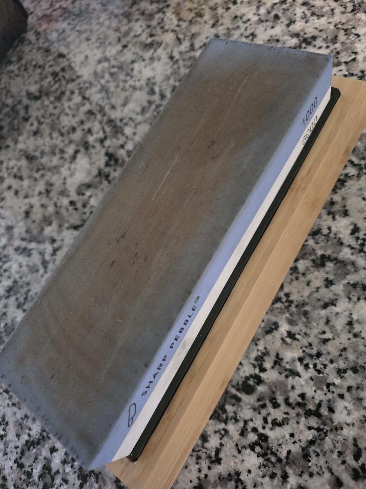 Sharp Pebble Whetstone Knife Sharpener – 1000/6000 Grit Sharpening Stone | Angle Guide for Foolproof Results – Wet Stone Sharpener & Honing Kit with Non-Slip Bamboo Base- Guided Beginner Instructions customer photo 2