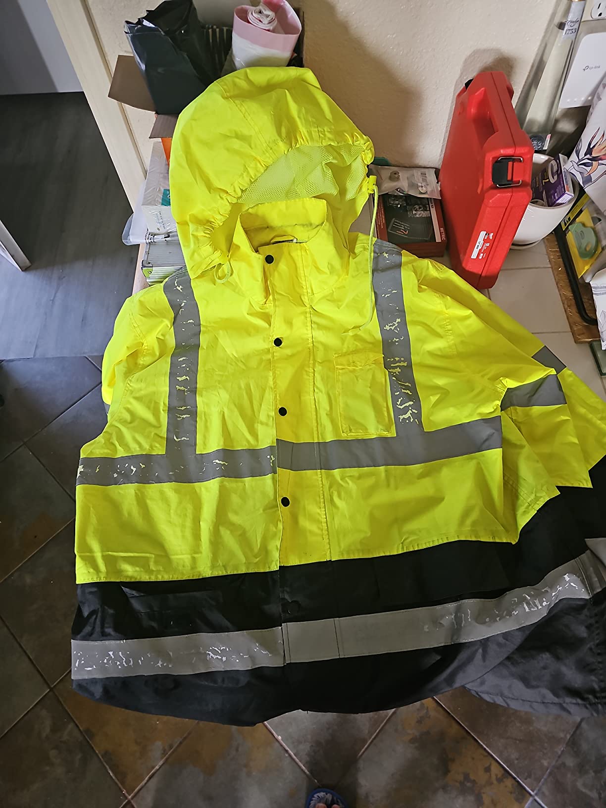 JORESTECH Class 3 Hi-Vis Waterproof Rain Jacket customer photo 2