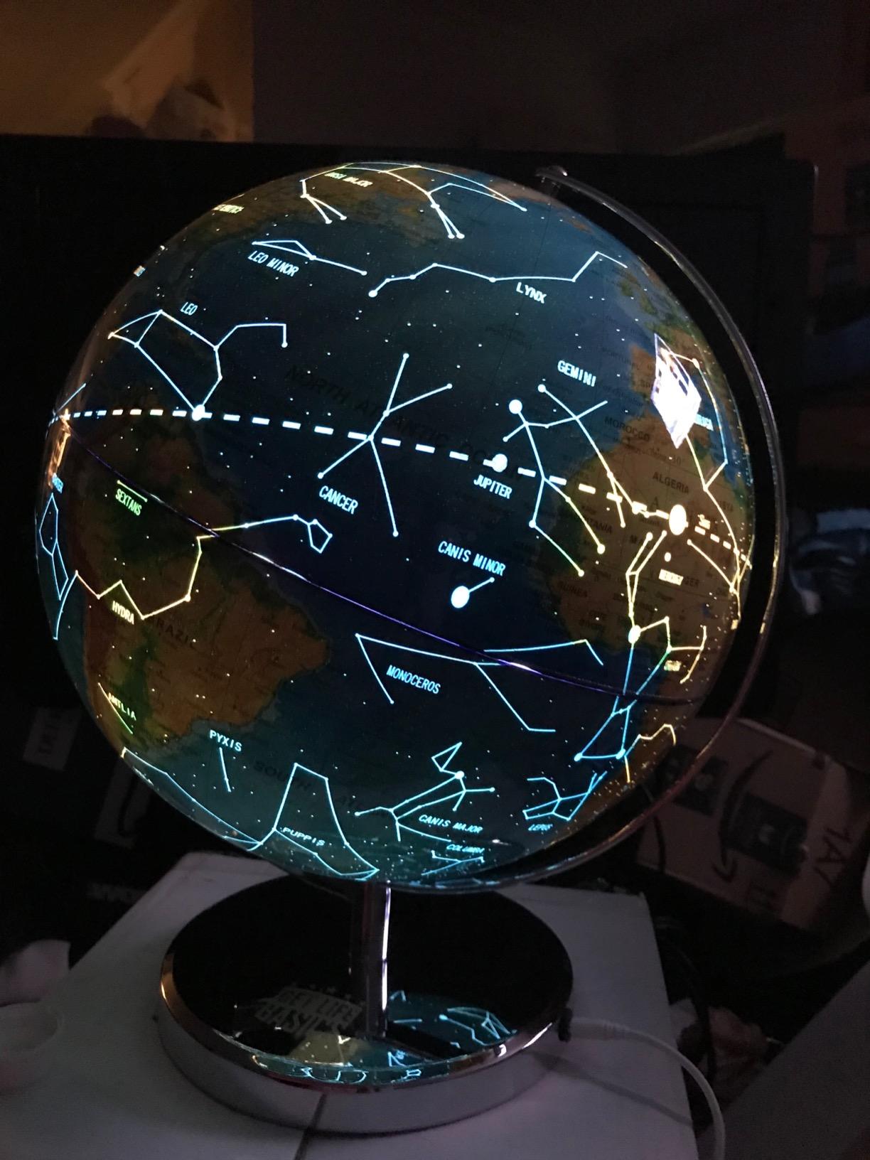 Get Life Basics 13” Illuminated Constellation World Globe for Kids & Adults customer photo 1