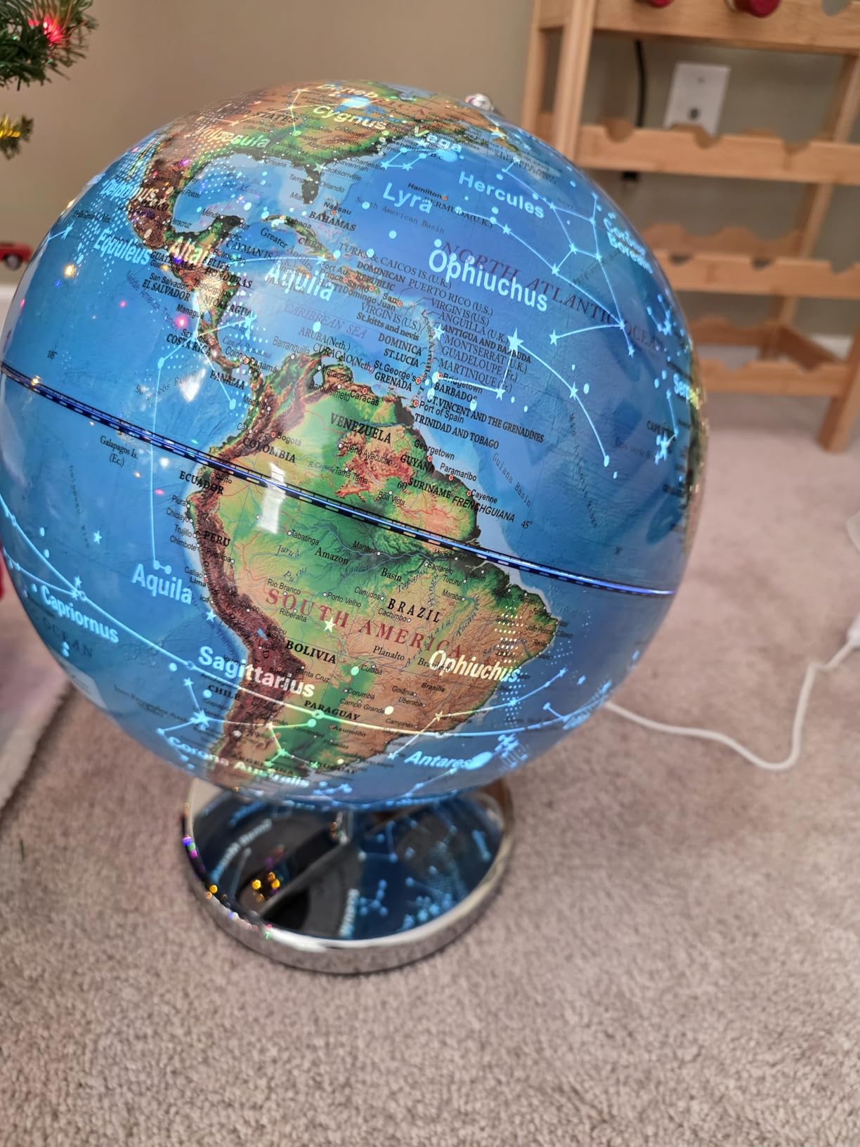 Get Life Basics 13” Illuminated Constellation World Globe for Kids & Adults customer photo 2