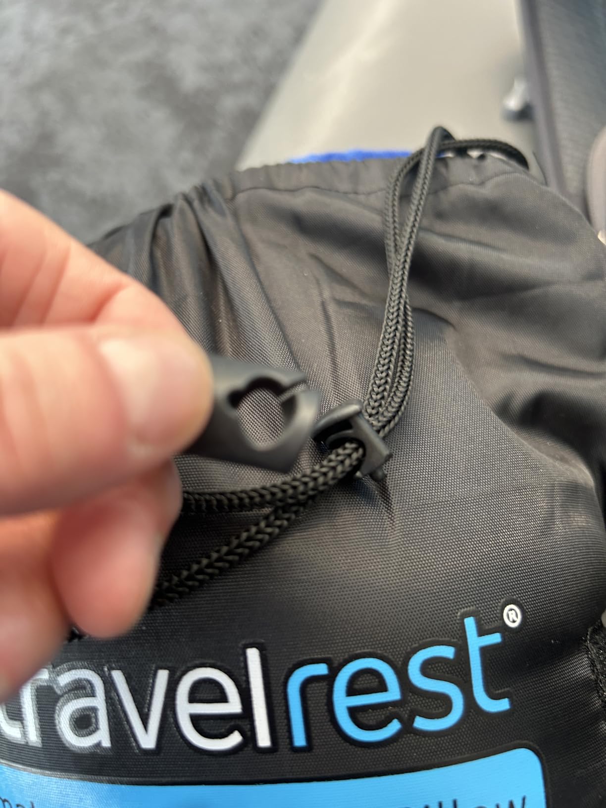TRAVELREST Nest Neck Pillow Travel Essentials - Memory Foam Support - Grey customer photo 2