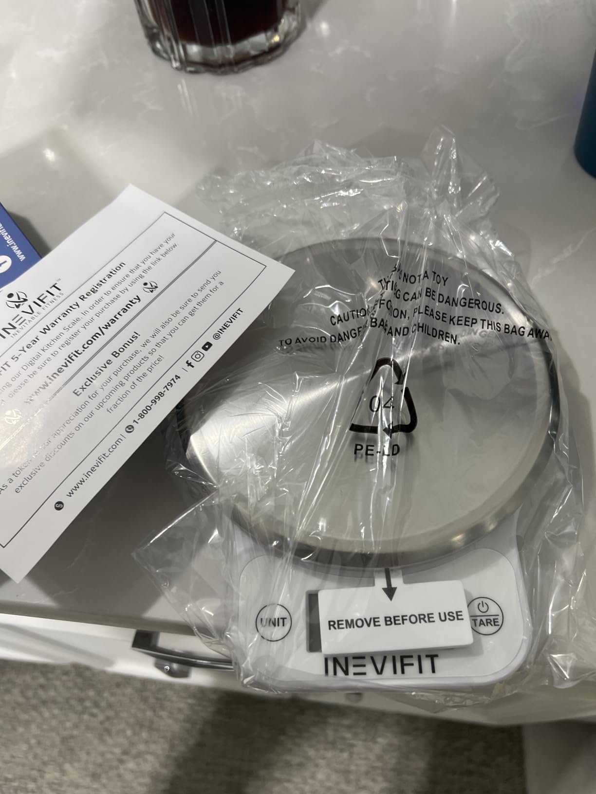INEVIFIT Digital Kitchen Scale, Highly Accurate Multifunction Food Scale 13 lbs 6kgs Max, Clean Modern Black with Premium Stainless Steel Finish. Includes Batteries customer photo 1