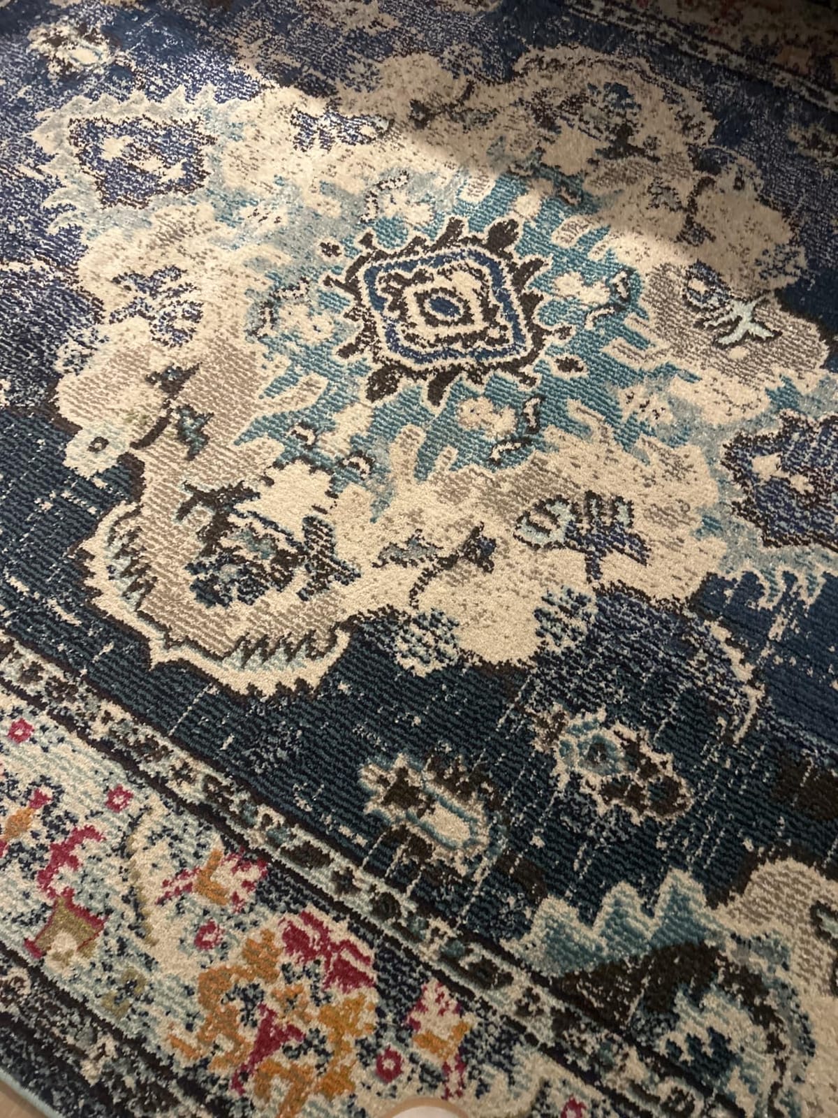SAFAVIEH Monaco Area Rug 8x10, Large Navy & Light Blue MNC243N customer photo 1