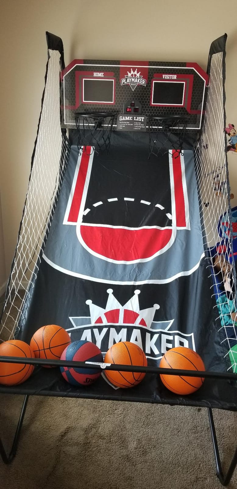 Triumph Playmaker Shootout Basketball Arcade Game – Electronic Scorer, LED Display, 8 Game Modes, 4 Balls, Pump & Quick Connect Frame – Fast-Paced Indoor Fun for Kids, Teens & Family Game Nights customer photo 1
