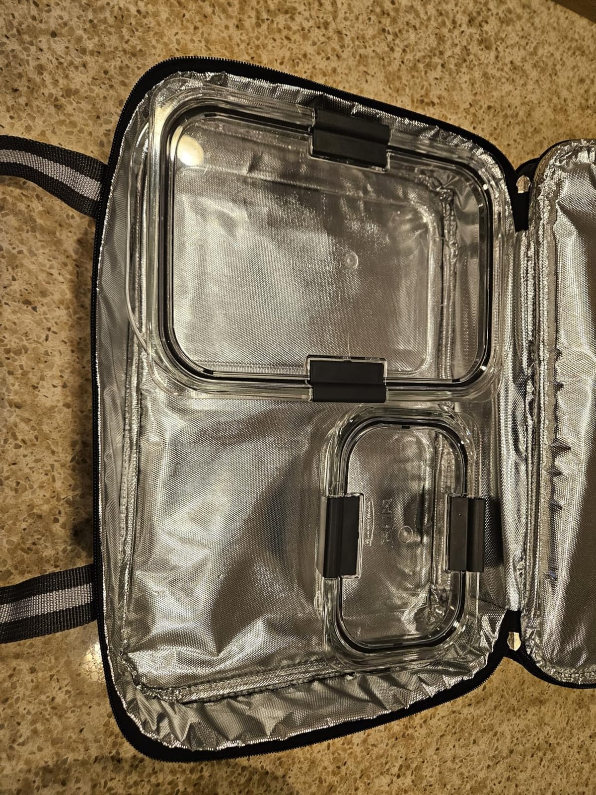 Stack Store Plus More Insulated Casserole Carrier for Hot or Cold Food, Lasagna Holder for Picnic, Potluck, Cookout - Fits 9” x 13” and 11” x 15” Baking Dish – Expandable Double Thermal Bag in Gray customer photo 1