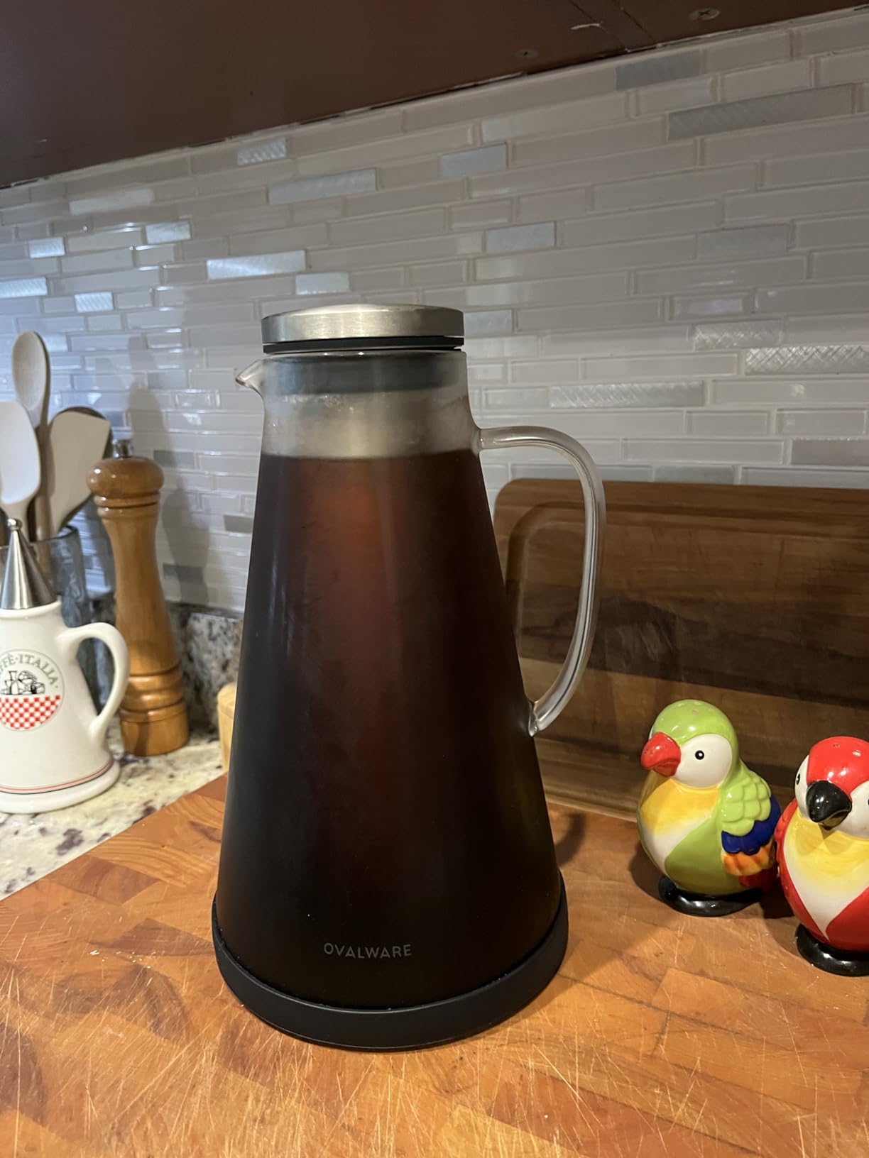 OVALWARE Airtight Cold Brew Coffee Maker with Tea Infuser & Spout 1.5L/51oz customer photo 1
