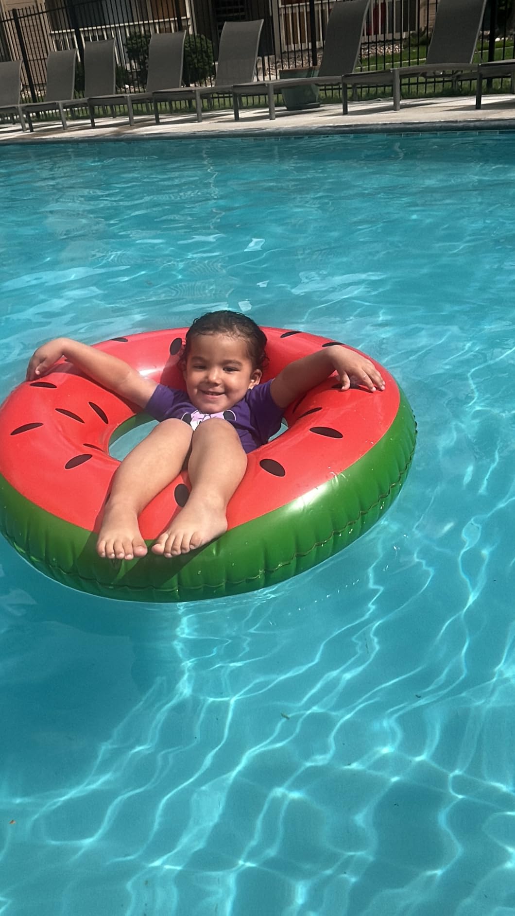 JOYIN Inflatable Swim Tube Raft (3 pack) with Summer Fruits Painting, Pool Toys for Swimming Pool Party Decorations customer photo 1