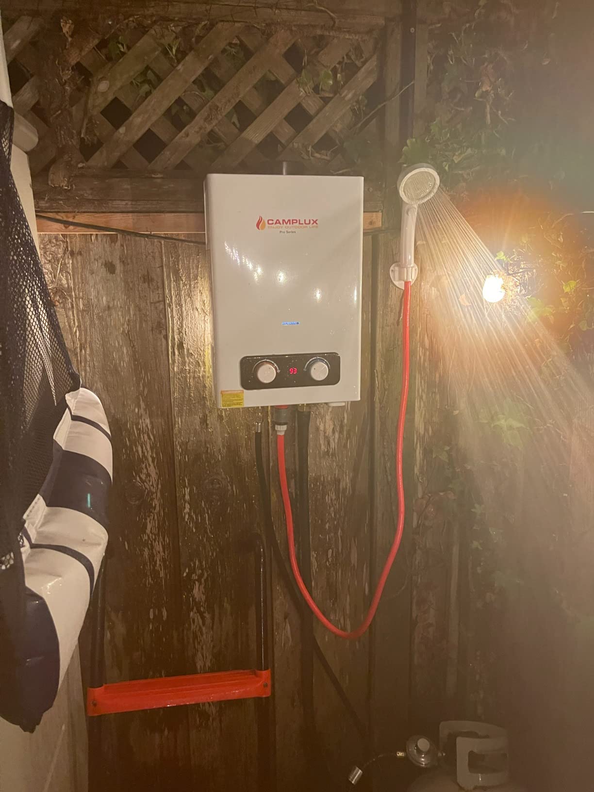Tankless Water Heater, Camplux 1.58GPM Outdoor Propane Gas Water Heater with Portable Handle, White, 6L customer photo 2