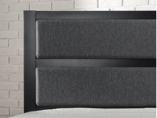 Zinus Modern Studio Upholstered Metal Headboard, Full customer photo 1