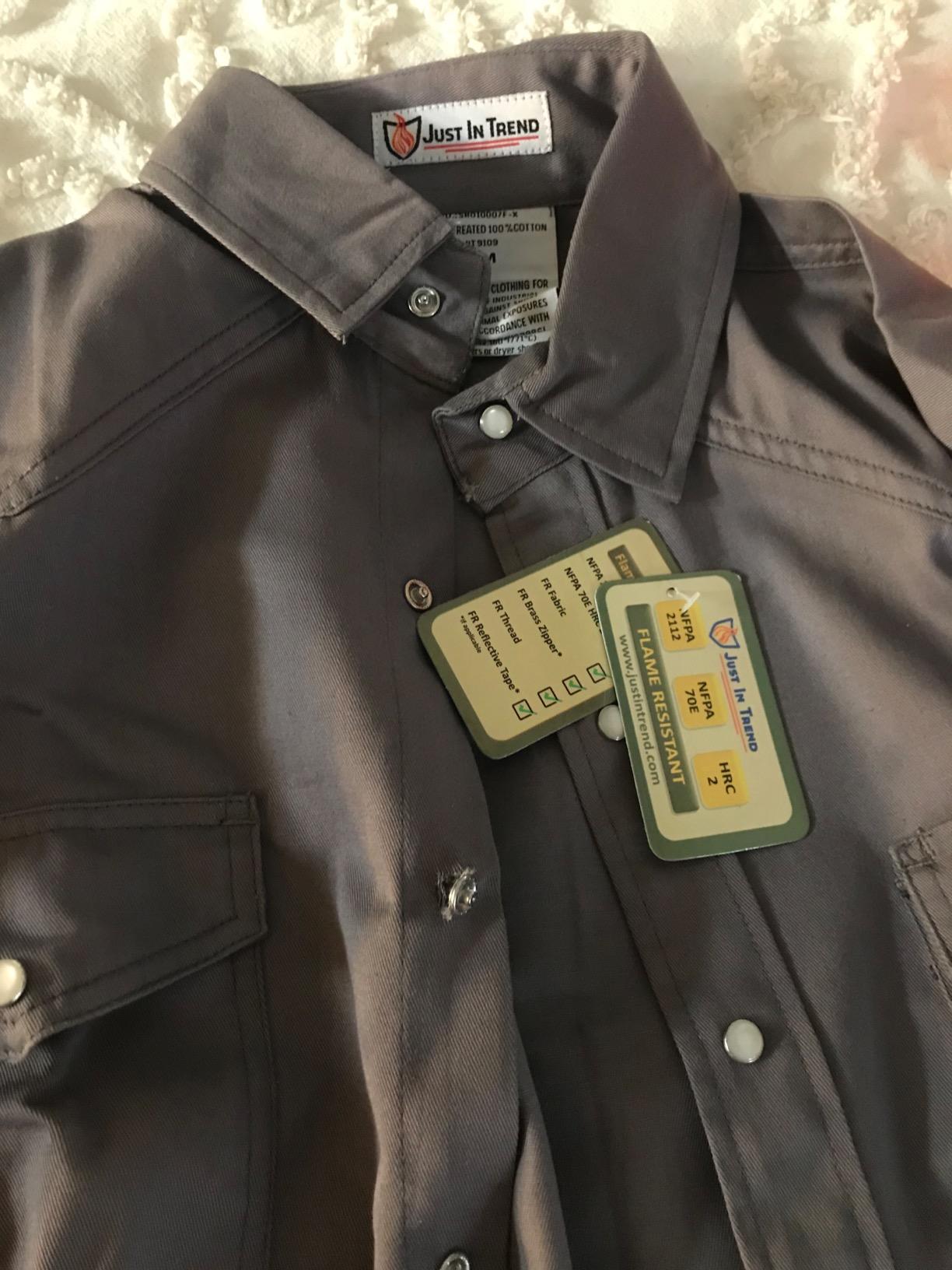FR Welding Shirt – Flame Resistant, Fire Retardant, 100% Cotton, 7oz Lightweight customer photo 1