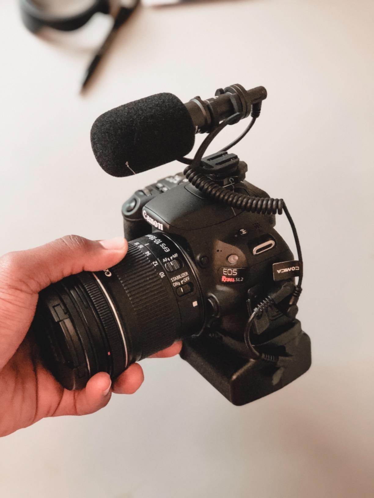 Camera Microphone,Comica CVM-VM10II Professional Video Microphone with Shock Mount, Deadcat,Compact Shotgun Mic Compatible with iPhone,DSLR Camera,Android Smartphones- Perfect for TikTok YouTube Vlog customer photo 1