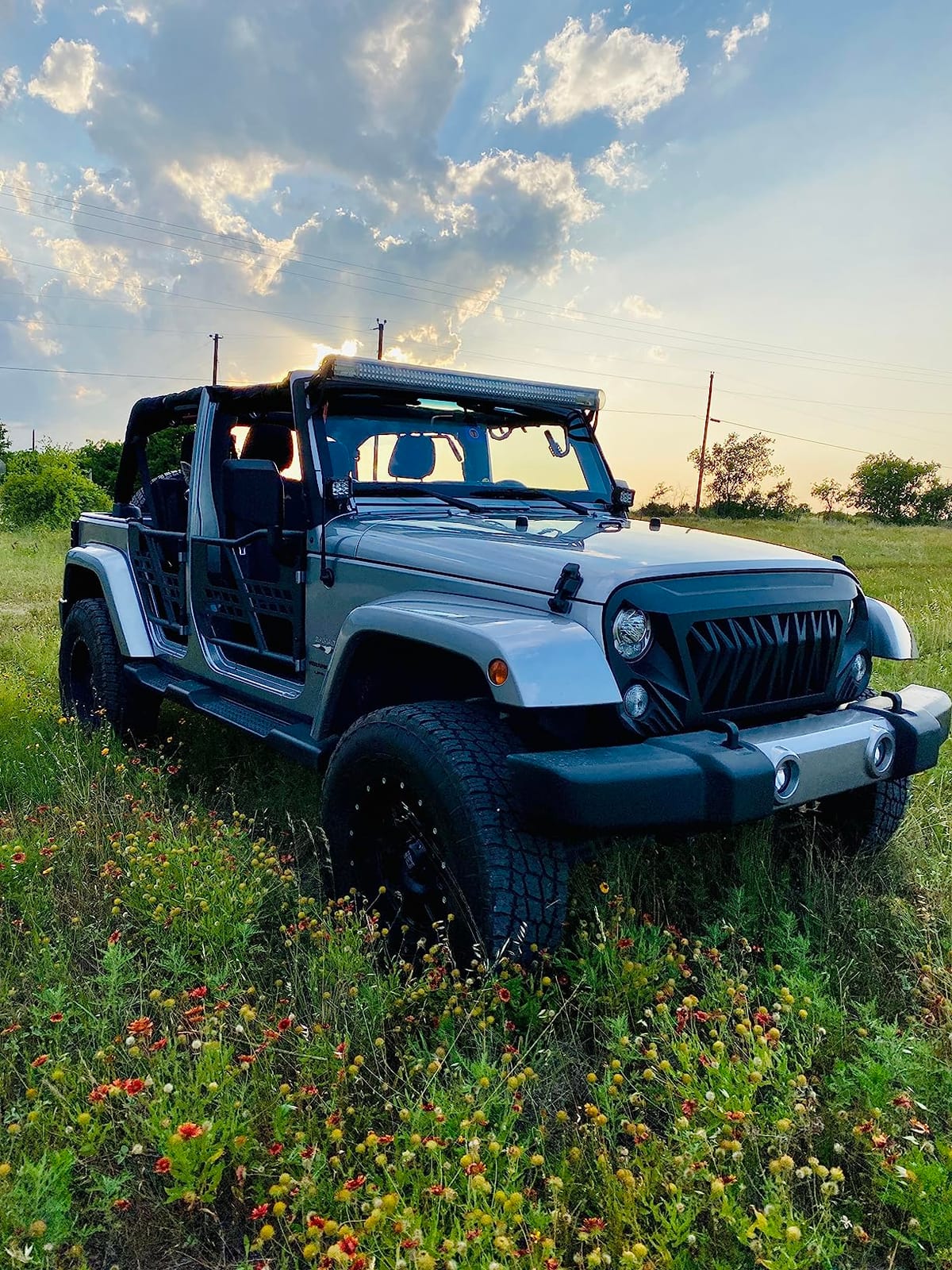 Hooke Road for Jeep Wrangler JK Tubular Half Doors Offroad Trail Doors Compatible with 2007-2018 Jeep Wrangler JK Unlimited 4-Door Include Front & Rear 4PCS Set customer photo 2