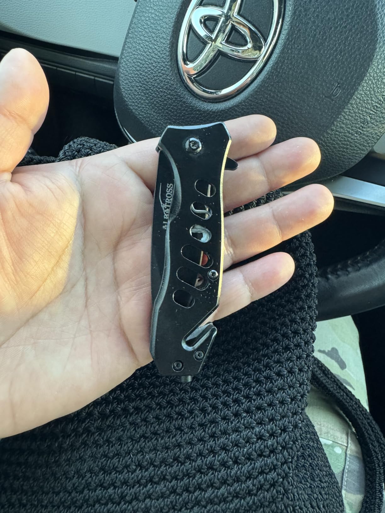 ALBATROSS EDC Cool Sharp Tactical Folding Pocket Knife,SpeedSafe Spring Assisted Opening Knifes with Liner Lock,Pocketclip,Glass Breaker,Seatbelt Cutter customer photo 2