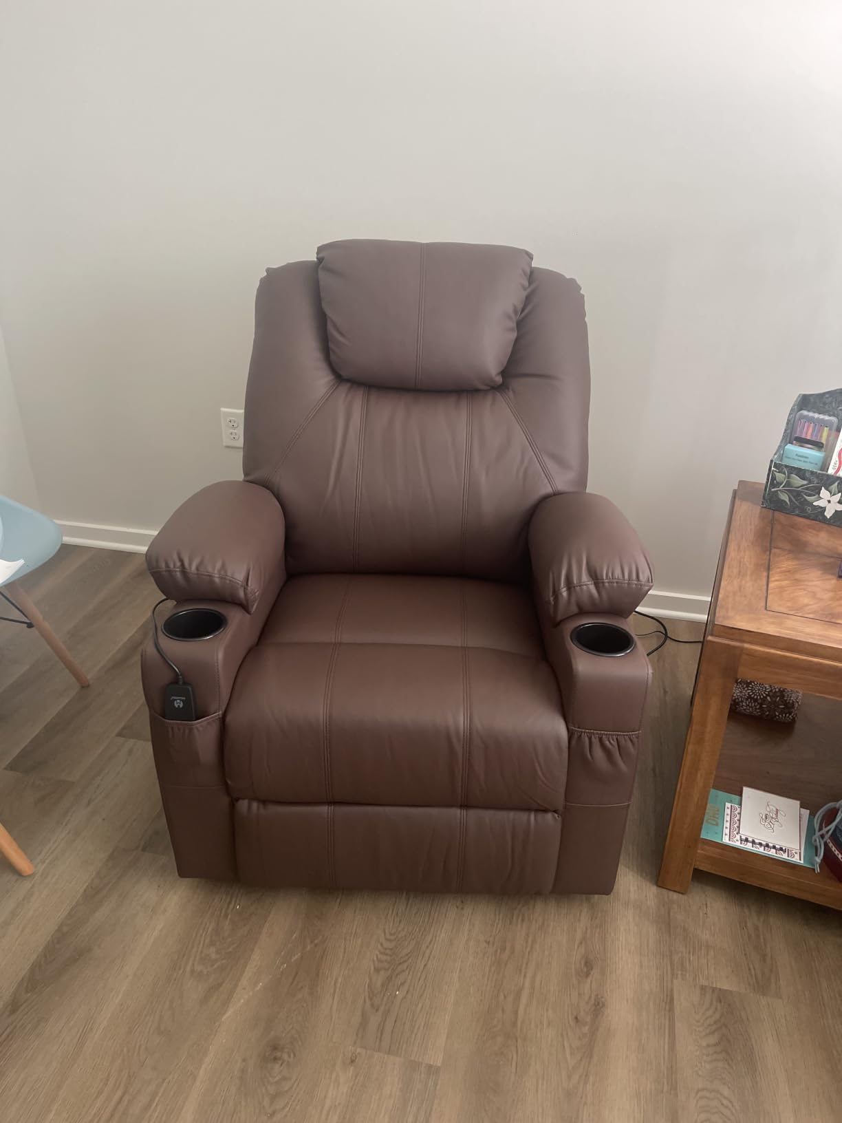 MCombo Power Lift Recliner Chair for Elderly 7040(Medium, Light Brown) customer photo 1