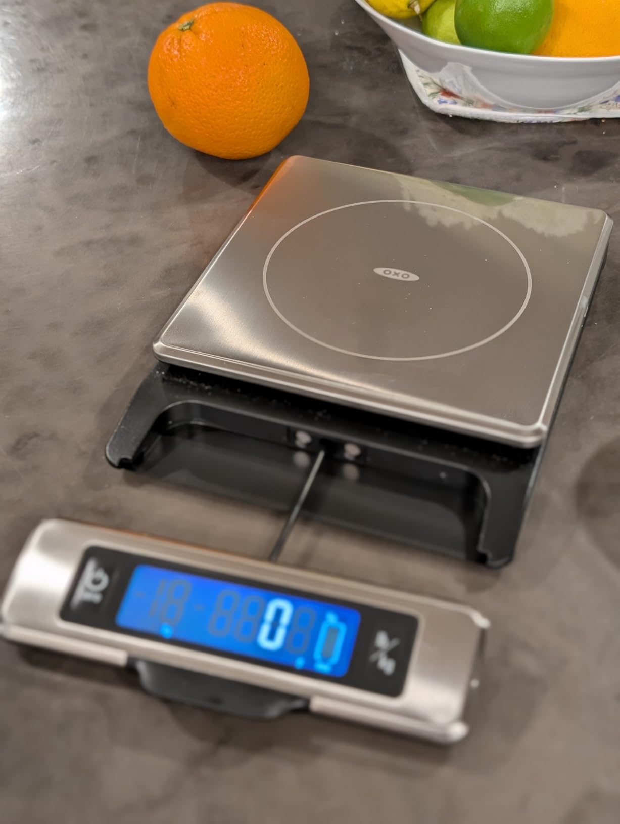 OXO Good Grips 11 Pound Stainless Steel Food Scale with Pull-Out Display customer photo 1