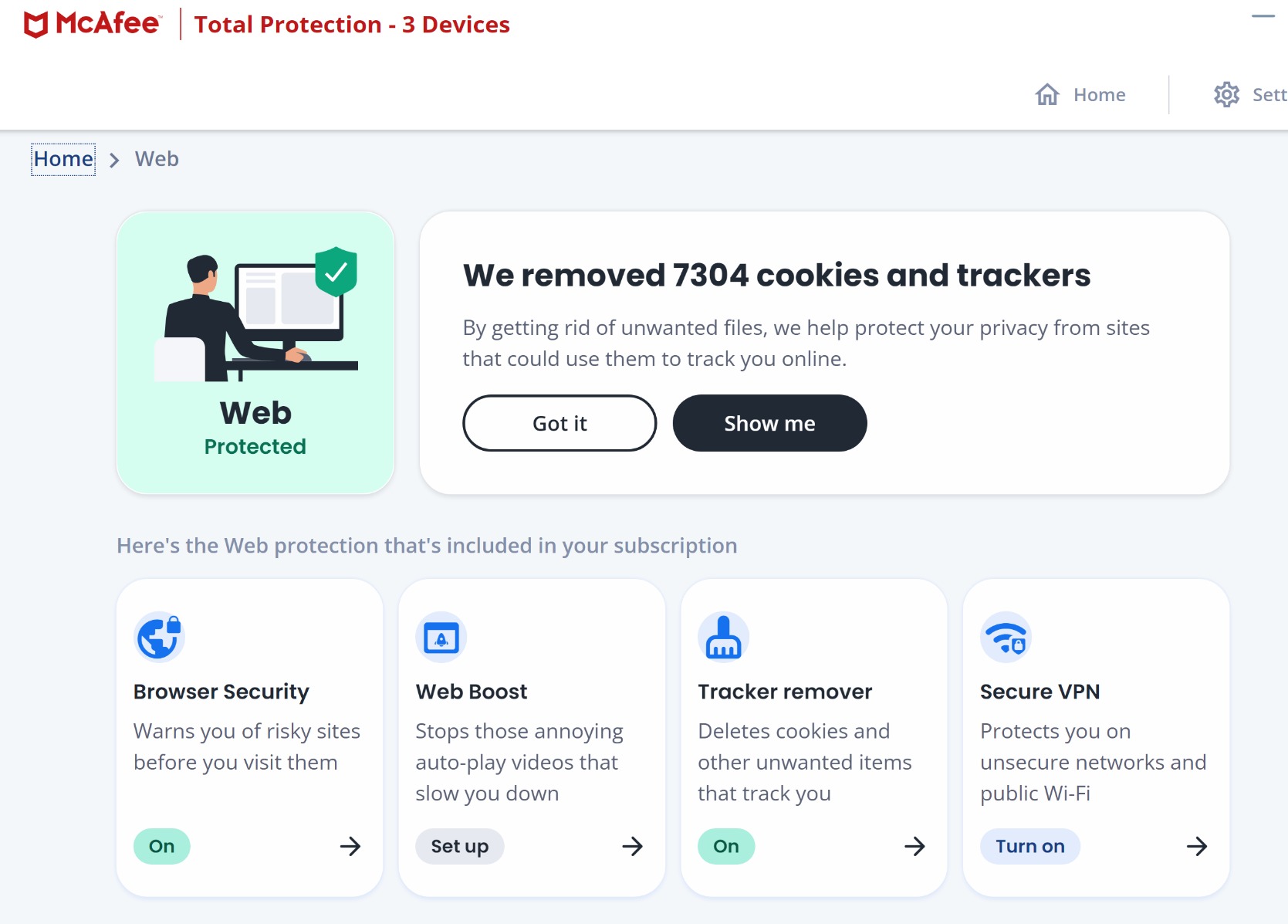 McAfee Total Protection | 3 Device | Antivirus Internet Security Software | VPN, Password Manager, Dark Web Monitoring | 1 Year Subscription | Download Code customer photo 2