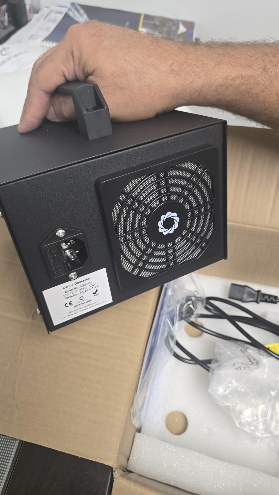 Airthereal MA5000 Ozone Generator, High Capacity, 2000 Sq Ft, Black customer photo 2