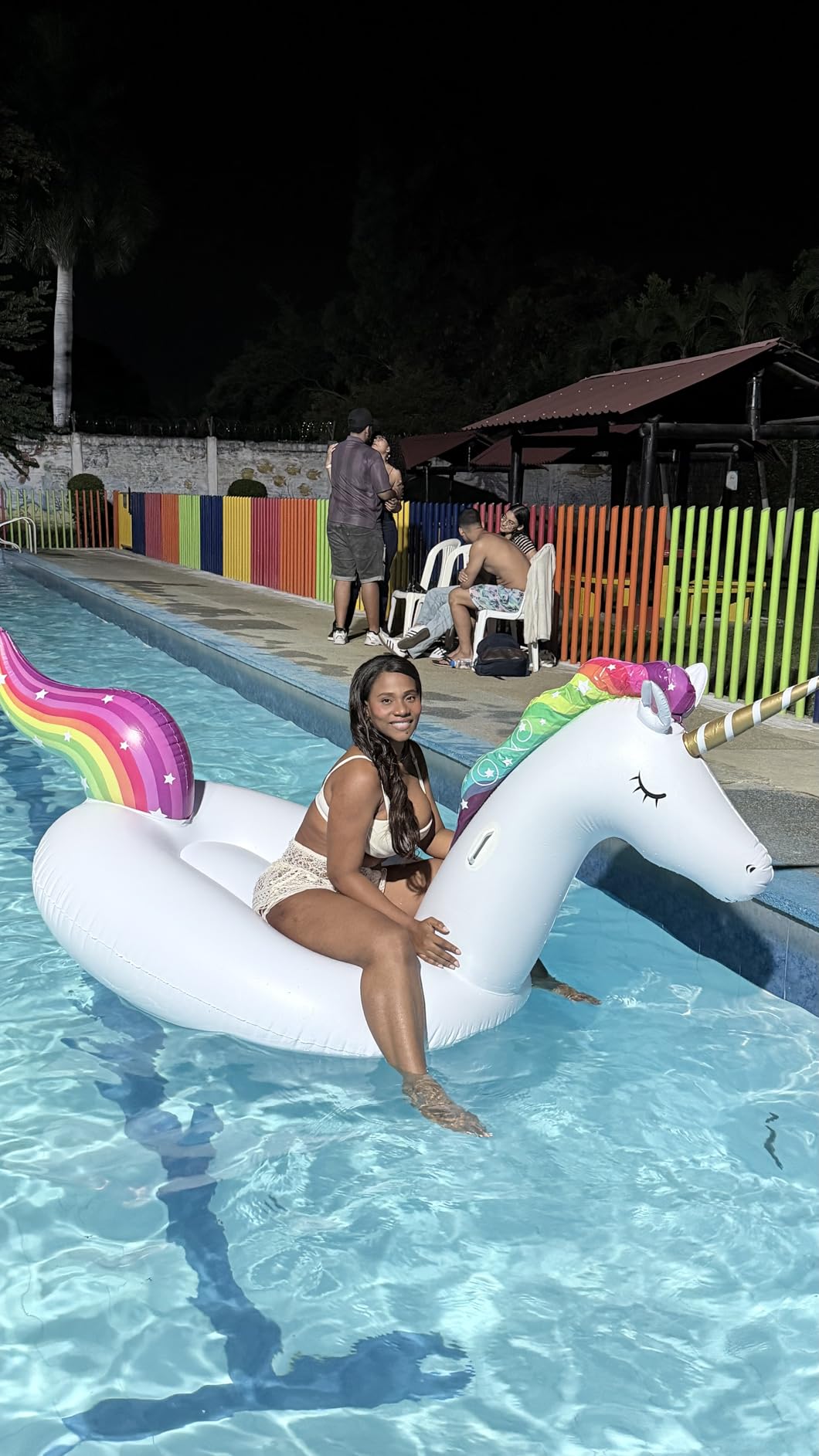 Jasonwell Giant Inflatable Unicorn Pool Float Floatie Ride On with Fast Valves Large Rideable Blow Up Summer Beach Swimming Pool Party Lounge Raft Decorations Toys for Kids Adults customer photo 1
