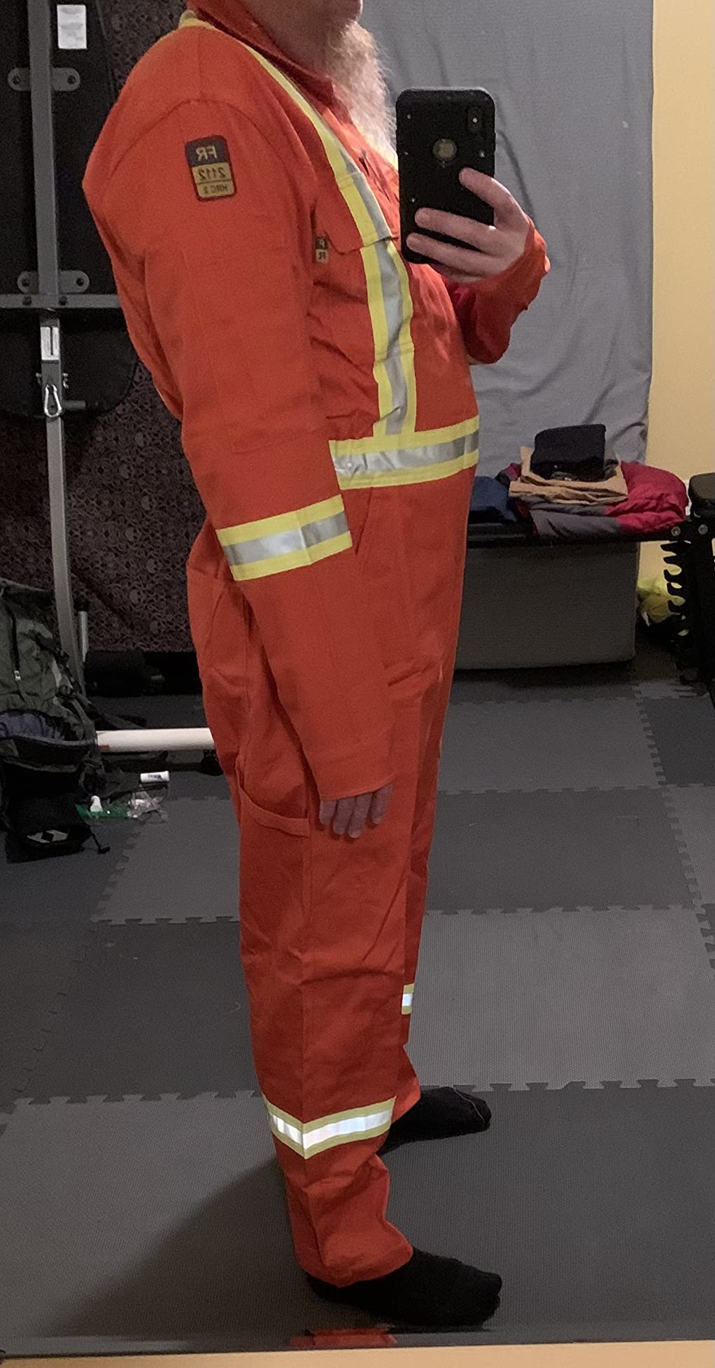 Flame Resistant FR High Visibility Hi Vis Coverall customer photo 2