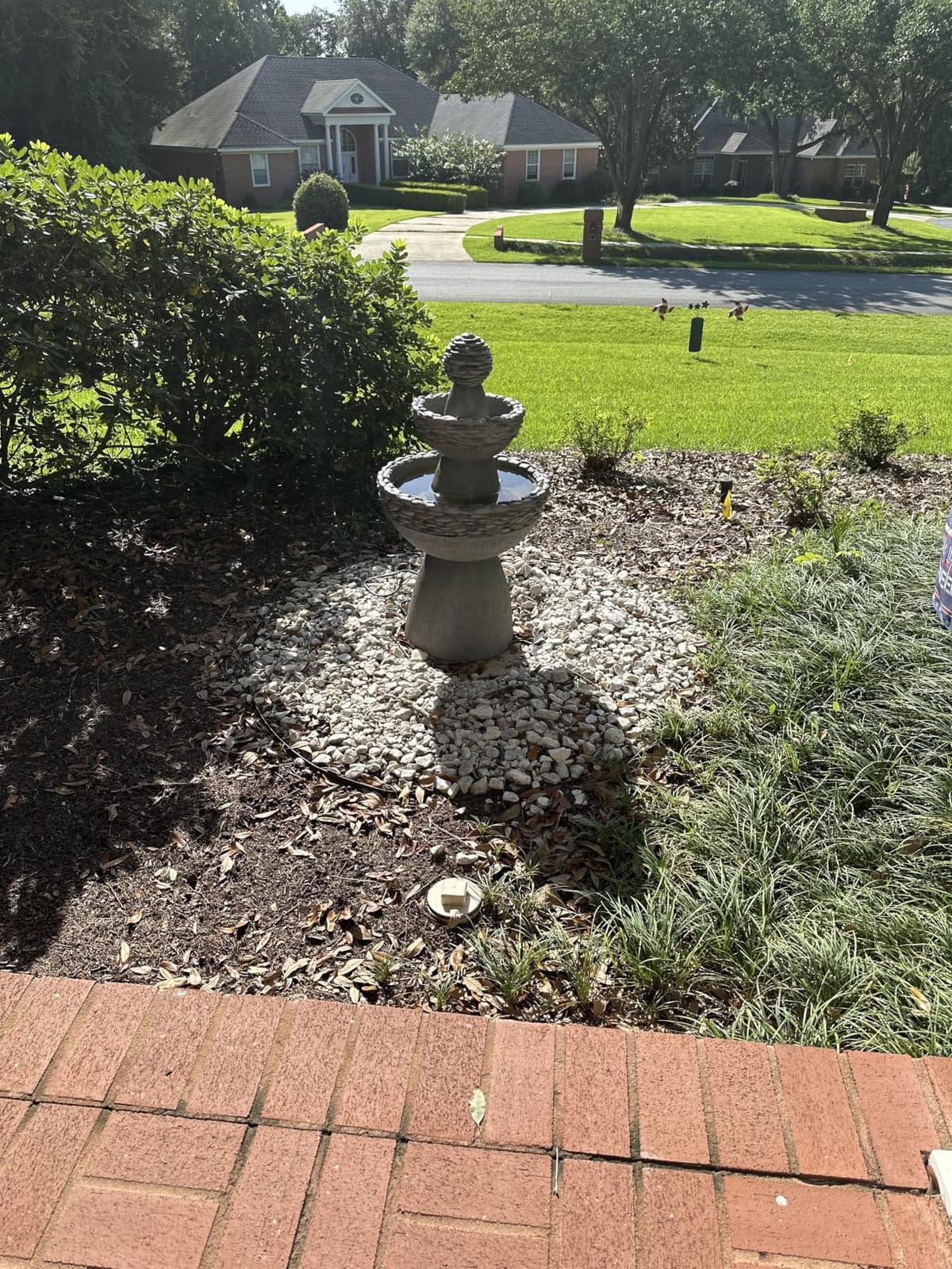 Teamson Home Lily Flower Floor Pedestal 3 Tiered Floor Waterfall Fountain with Pump for Outdoor Patio Garden Backyard Decking, 38 Inch Height, Dark Gray customer photo 2