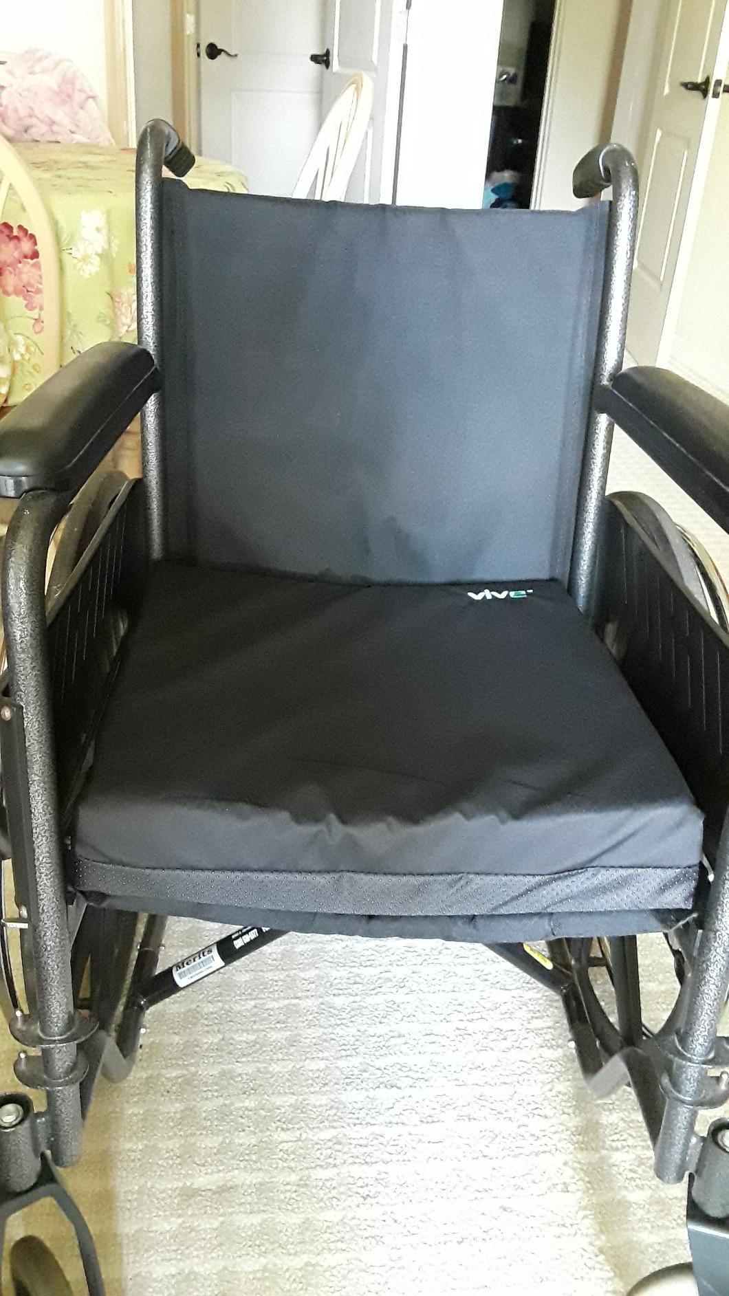 Vive Wheelchair Cushion - Gel Seat Pad for Coccyx, Orthopedic Back Support, Sciatica & Tailbone Pain Relief - Waterproof Cover + 4 Layer Foam Support & Comfort for Pressure Sore & Ulcers customer photo 1