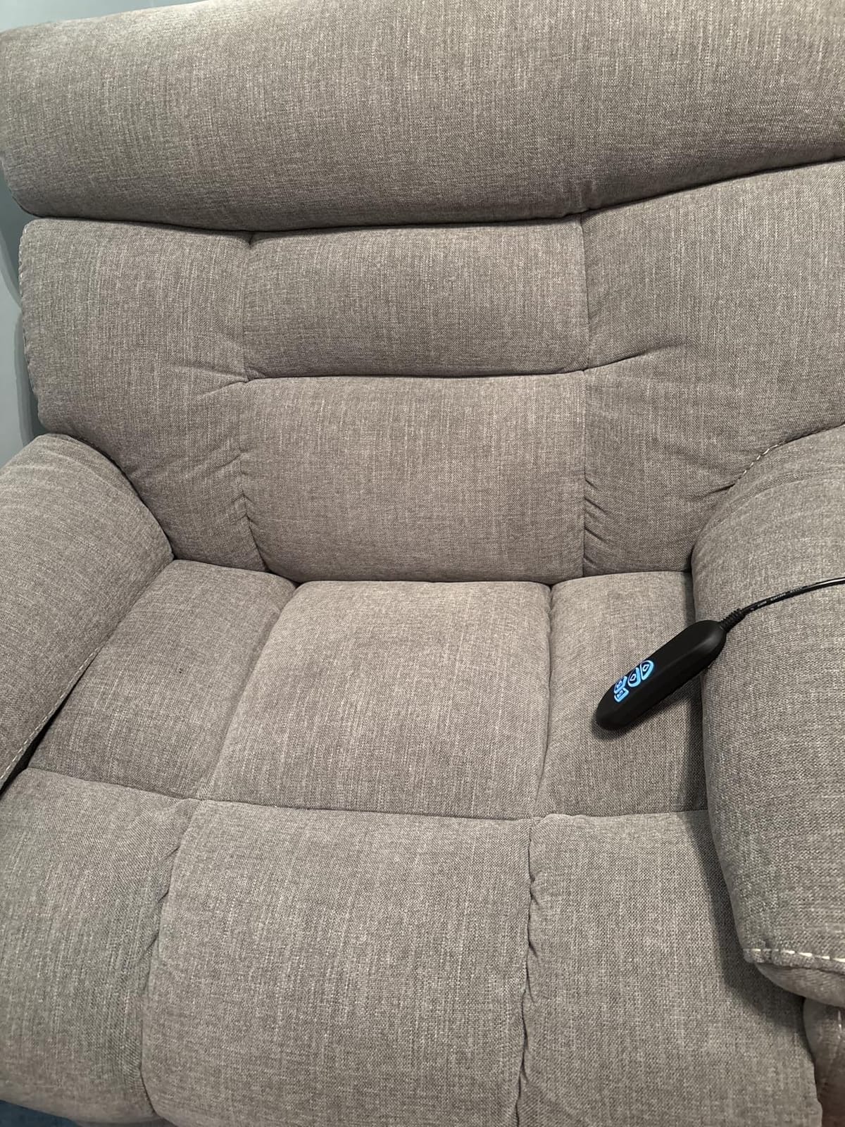 CANMOV Power Lift Electric Recliner Chair for Elderly- Heavy Duty and Safety Motion Reclining Mechanism-Antiskid Fabric Sofa for Living Room, Chocolate customer photo 1