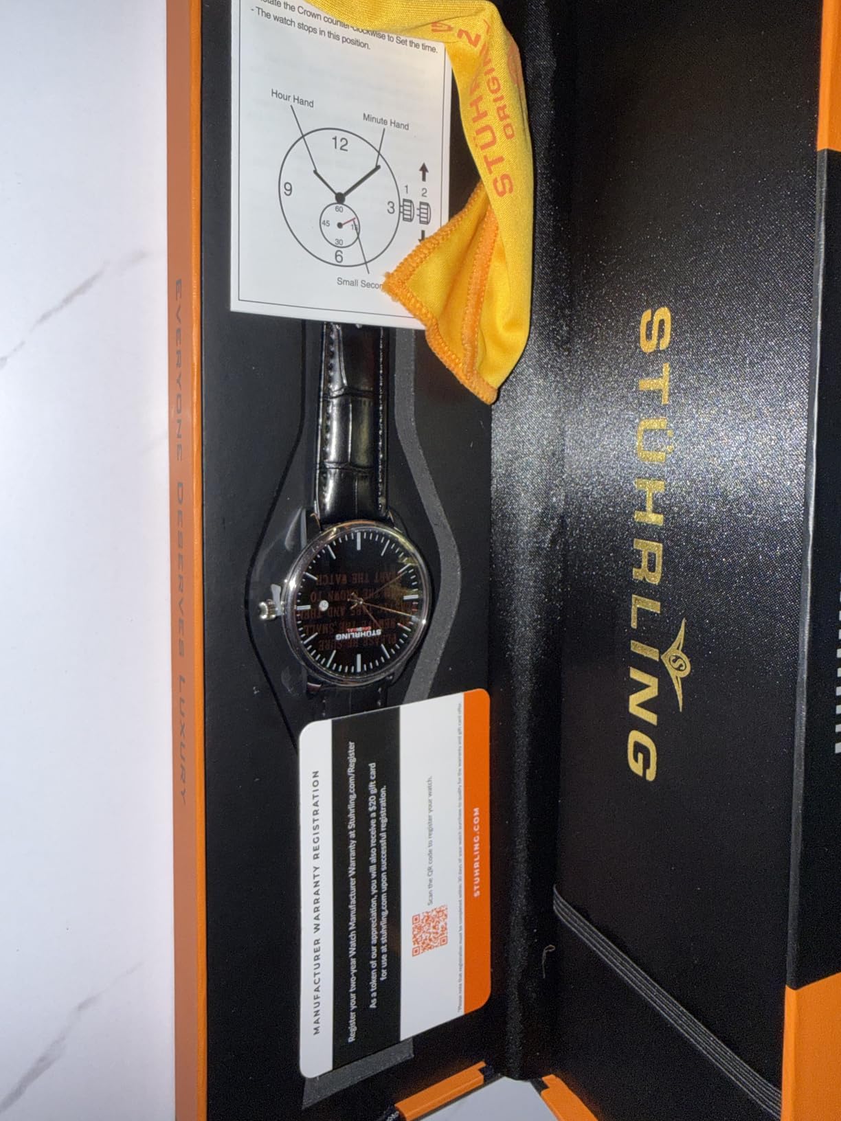Stuhrling Original Men's Watch Dress Watch 40mm, Ultra Slim Mens Watch Leather Strap, Quartz Analog Men's Wrist Watch, Classic Minimalist Watch for Men customer photo 1
