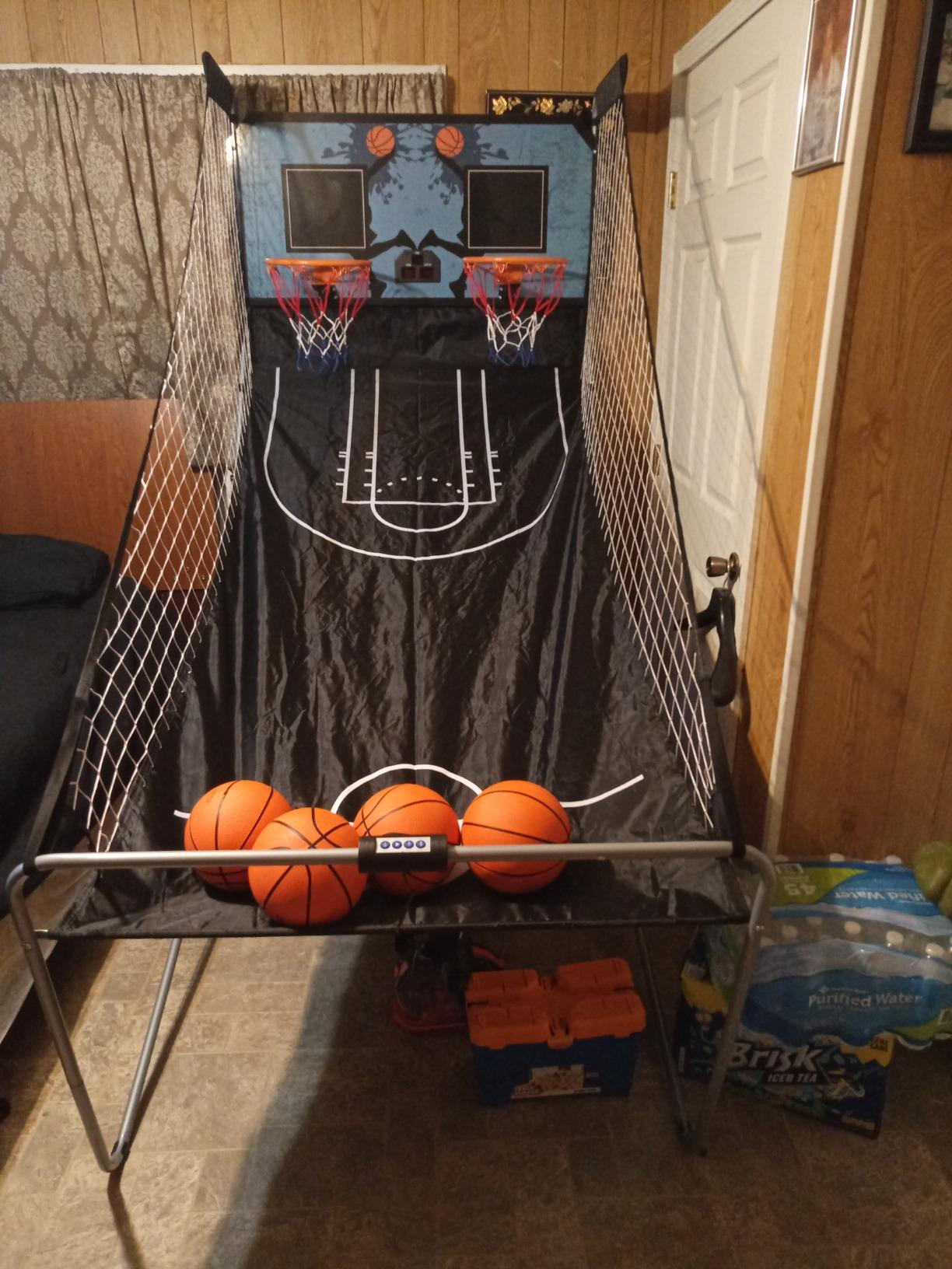 Nova Microdermabrasion Foldable Indoor Basketball Arcade Game Double Shot 2 Player W/ 4 Balls, Electronic Scoreboard and Inflation Pump customer photo 2