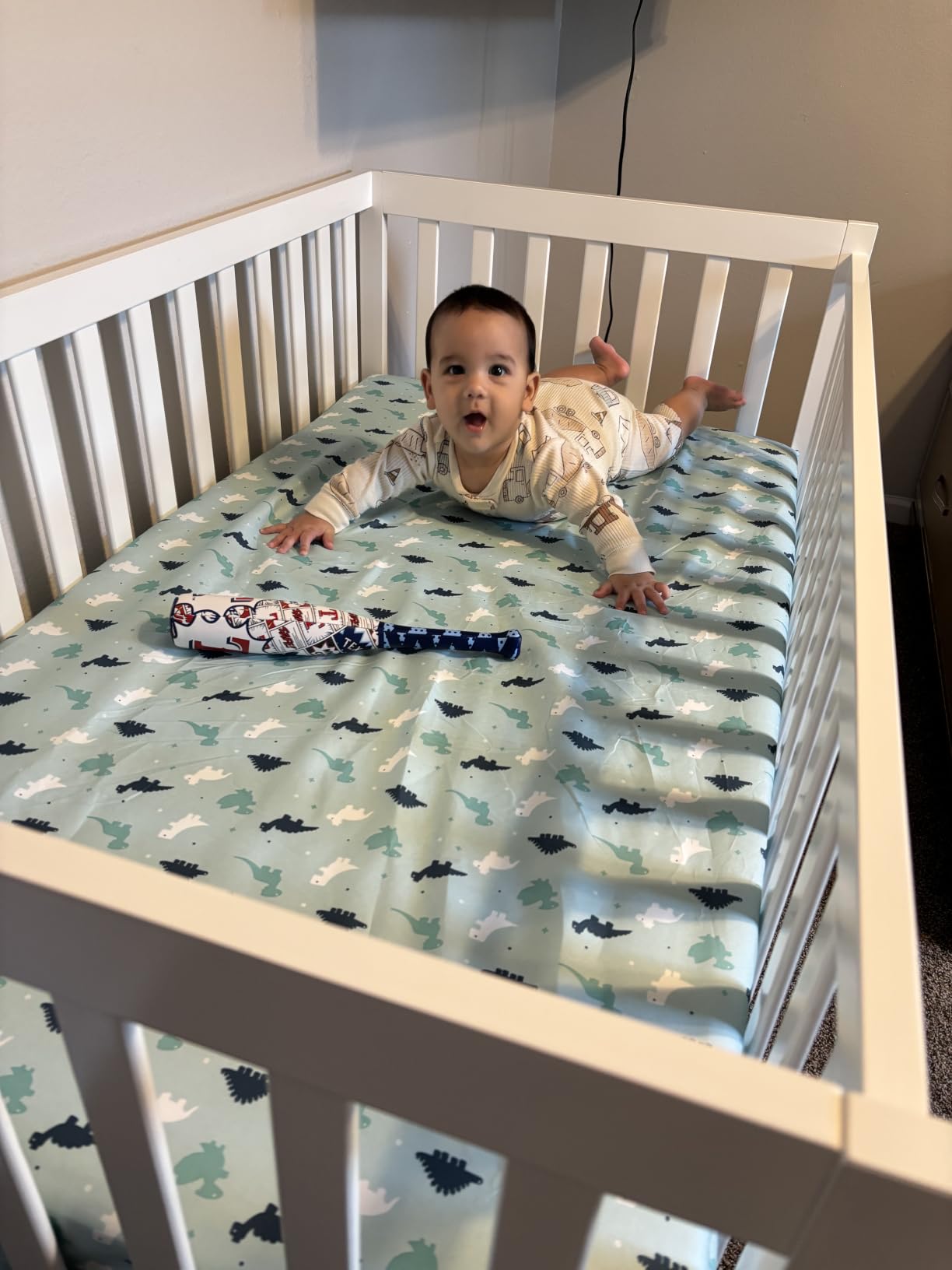 Dream On Me Synergy 5-in-1 Convertible Full Size Baby Crib, Cool Grey customer photo 2