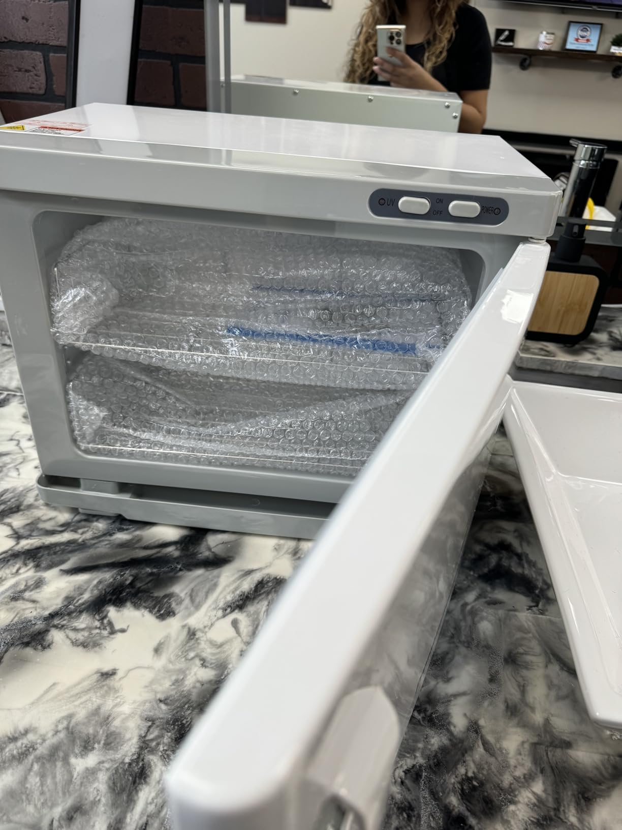 ForPro Professional Collection Premium Hot Towel Warmer, 23L Extra Large Capacity, Two Stainless Steel Racks, White customer photo 2
