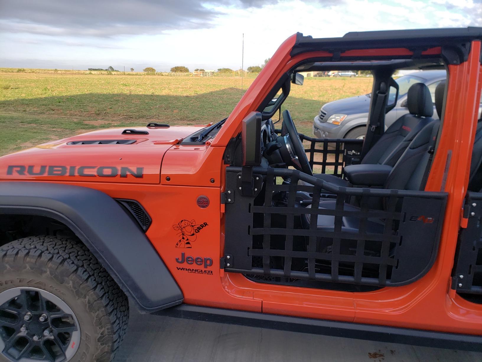 EAG Matrix Tubular Door Set with Side View Mirror Pair Fit for 2018-2026 Wrangler JL 4 Door Only customer photo 1