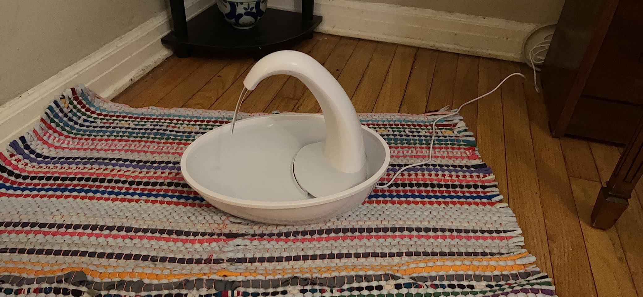 Pioneer Pet Swan Pet Drinking Fountain for Cats and Dogs - 80oz Capacity, Great for Multiple Pets – Great for Pets Who Love the Faucet - Bubbler and Bowl Dispenser Design Keeps Water Moving customer photo 1