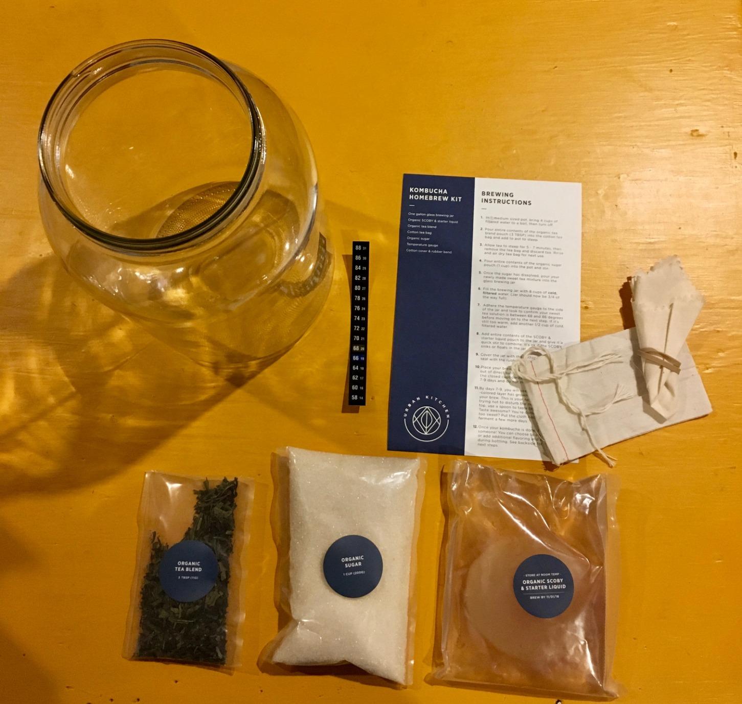Starter Kit – Includes Organic SCOBY, Starter Liquid, 1 Gallon Glass Jar, Temp Gauge, Tea, and Sugar customer photo 2