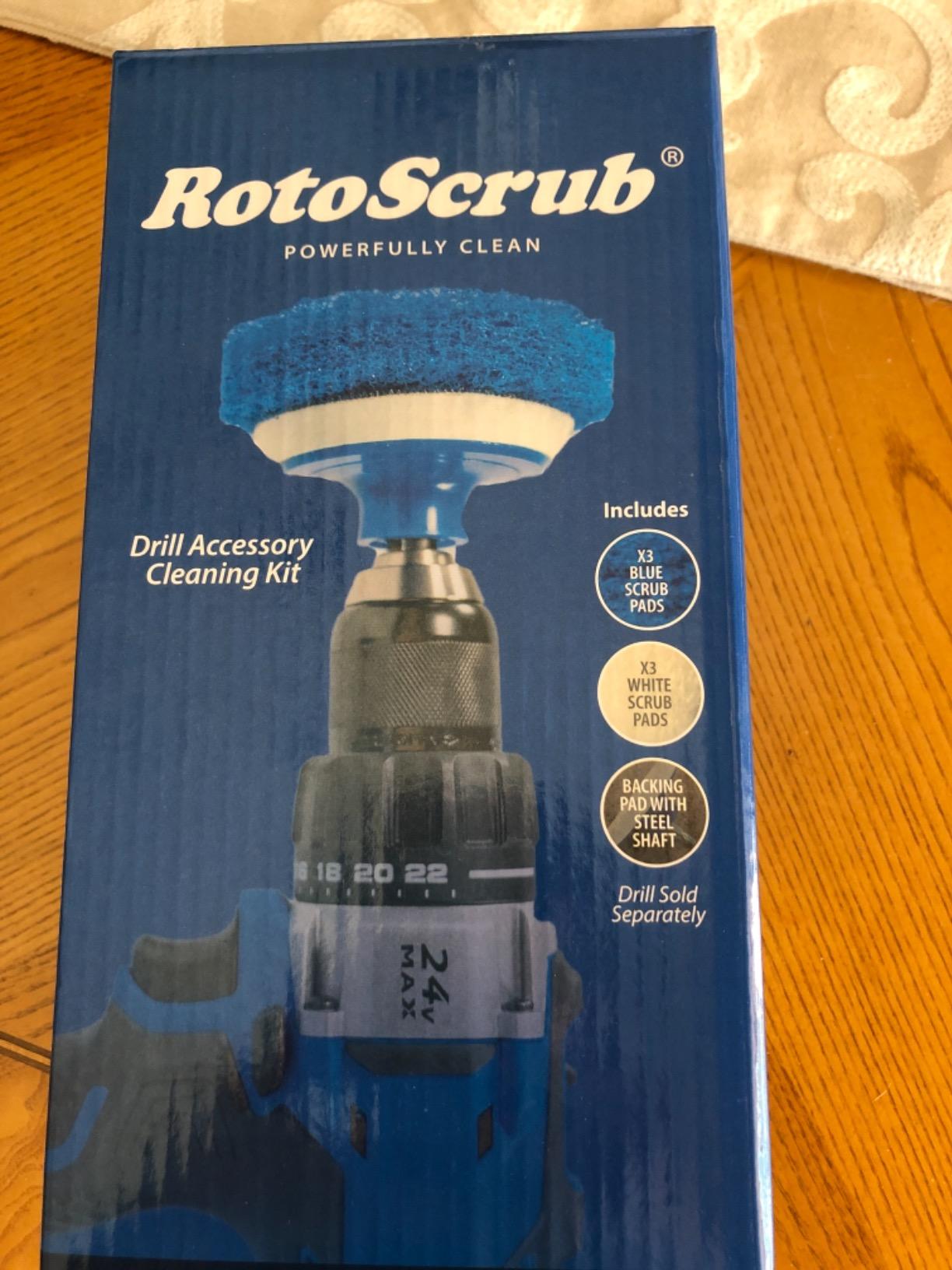 RotoScrub 7 Pack Drill Brush Set for Deep Cleaning, Scratch Resistant, Bathroom, Oven, Countertops, Sinks, Soap Scum, Tile, Boats, Patio Furniture & More customer photo 2