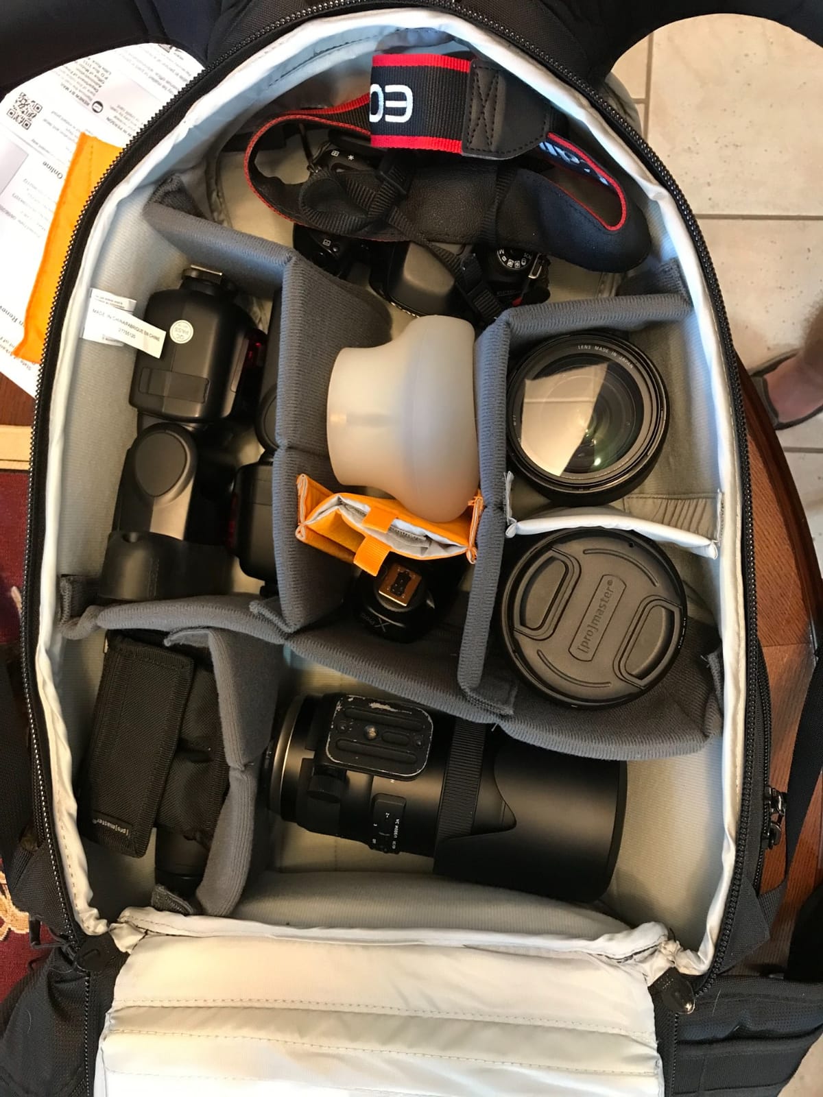 Lowepro ProTactic 450 AW II Black Pro Modular Backpack with All Weather Cover for Laptop Up to 15 Inch, Tablet, Canon/Sony Alpha/Nikon DSLR, Mirrorless CSC and DJI Mavic Drones LP37177-PWW, Black customer photo 2