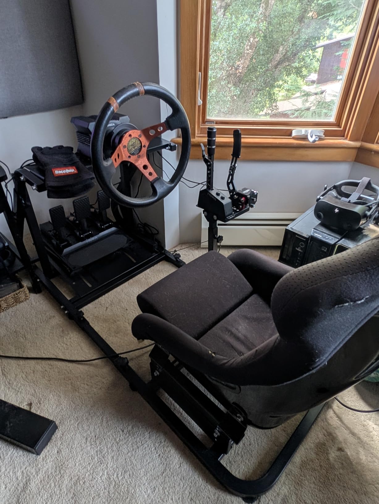 Marada Reinforced Stabilizing Racing Sim Cockpit Stand Fit for Fanatec customer photo 2