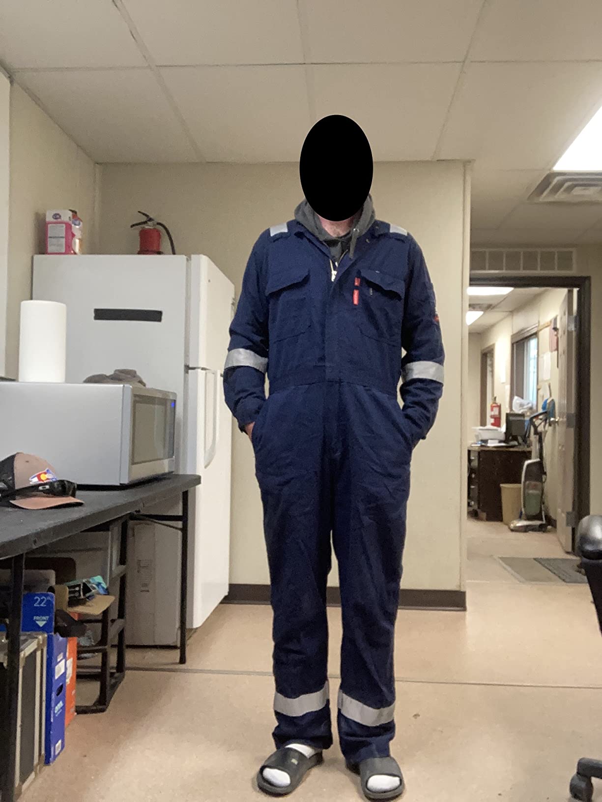 Portwest FR94 Bizflame Fire Resistant Coverall with FR Reflective Tape ASTM NFPA, Navy, Large customer photo 2