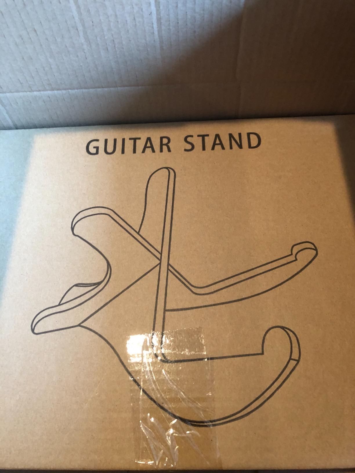 CAHAYA Guitar Stand Wooden Floor Portable Folding Guitar Holder X-Frame customer photo 1