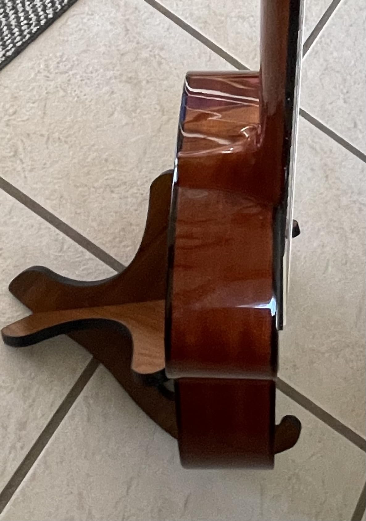 CAHAYA Guitar Stand Wooden Floor Portable Folding Guitar Holder X-Frame customer photo 2