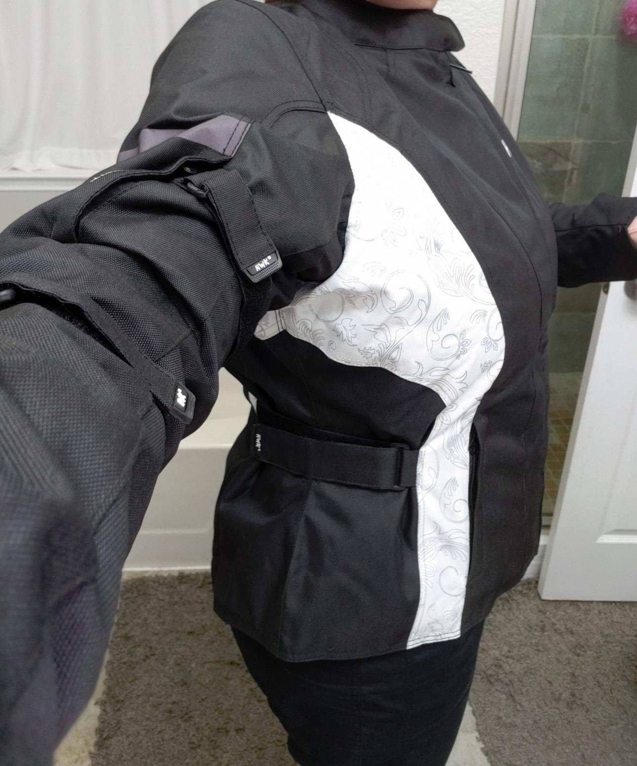 HWK Adventure Motorcycle Jacket Women with Armor, 600D Cordura, All-Season customer photo 2