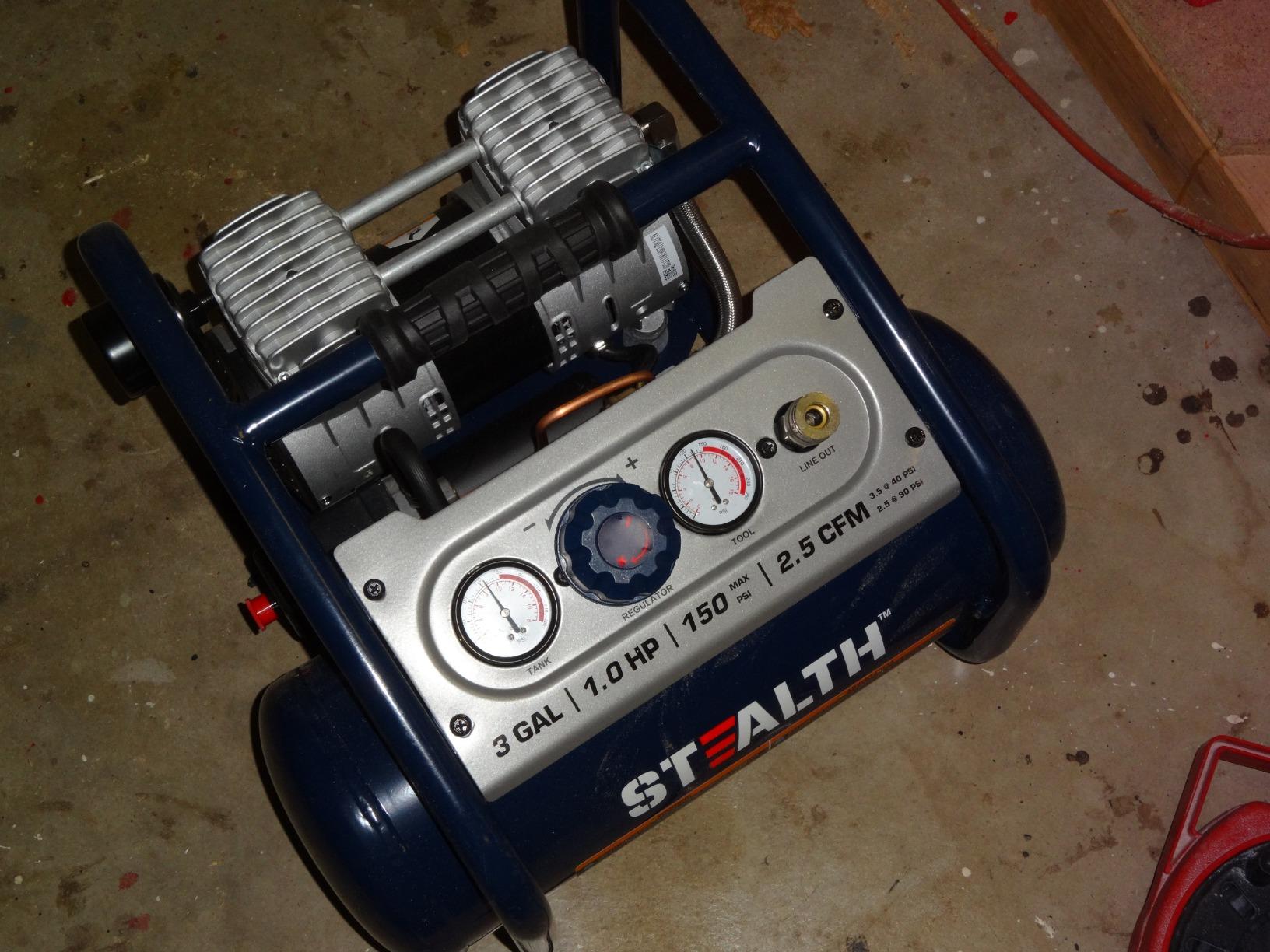STEALTH Air Compressor 3 Gallon, Quiet Air Compressor, Oil-Free,for Tire Inflator, Auto Repair, Woodwork Nailing (SAQ-1301) customer photo 2