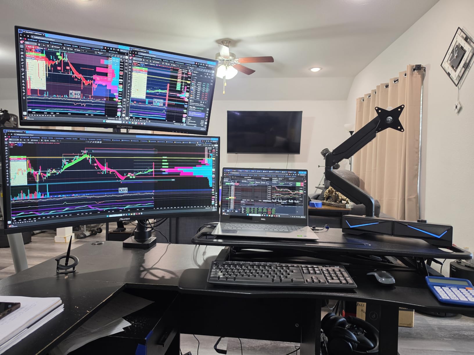 WALI Heavy Duty Monitor Arm for 13-49 inch 1000R Curved Screen, up to 44lbs customer photo 2