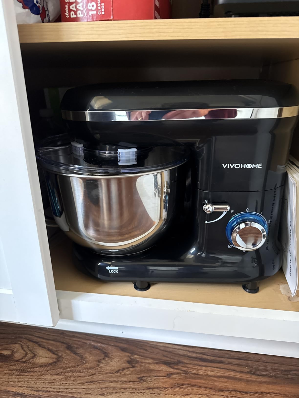 VIVOHOME Stand Mixer, 6-Quart Tilt-Head Kitchen Mixer with Bowl, Silver customer photo 2