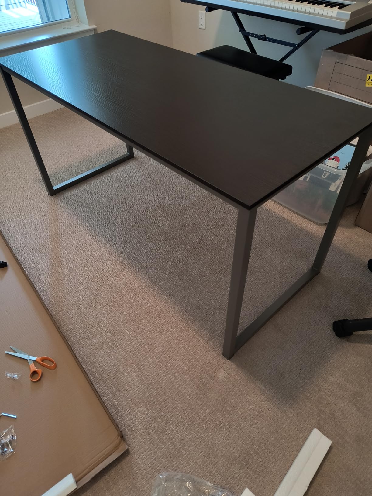 SHW Mission 48-Inch Home Office Computer Desk, Black customer photo 2